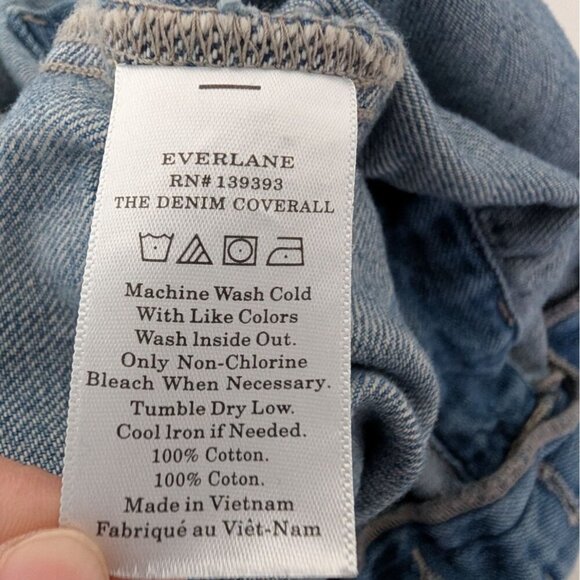 Everlane The Denim Coverall Womens Size Small Blue Long Sleeve Jean Jumpsuit - Picture 6 of 11